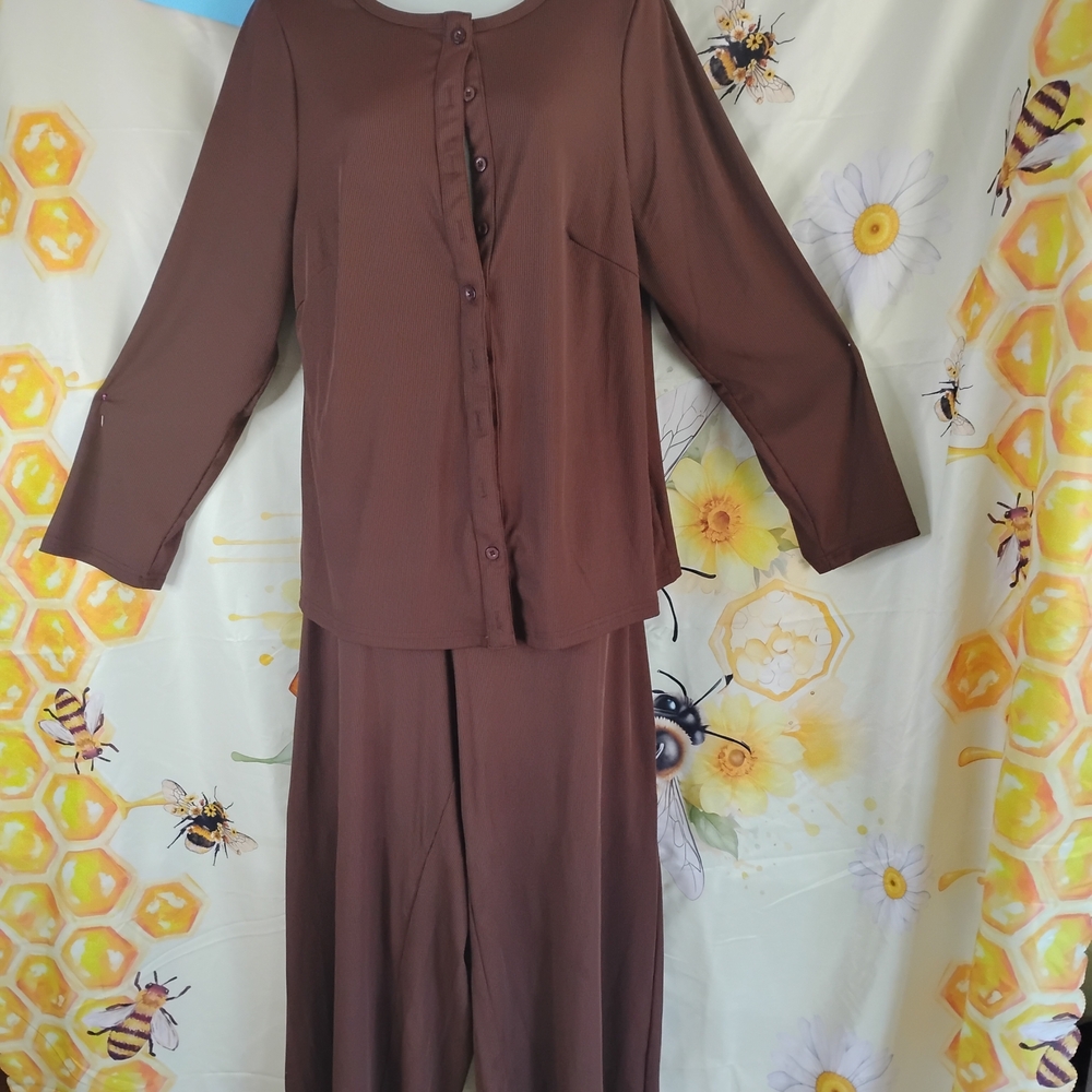 Chic Brown Women's Pantsuit